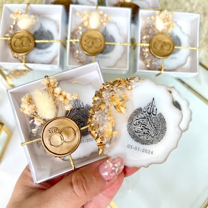 Custom Gold Islamic Party Magnet Favors, Ayatul Kursi Gift, Muslim Favor, Islamic Baby Shower Party, Ameen Favors, Islamic Wedding Gift