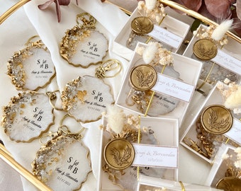 Personalisierter Schlüsselanhänger zur goldenen Hochzeit, Jubiläumsgeschenk, Verlobungsgeschenk, Nikkah-Geschenk, Save the Date, Hochzeitsgeschenk, Gast-in-Bulk-Party