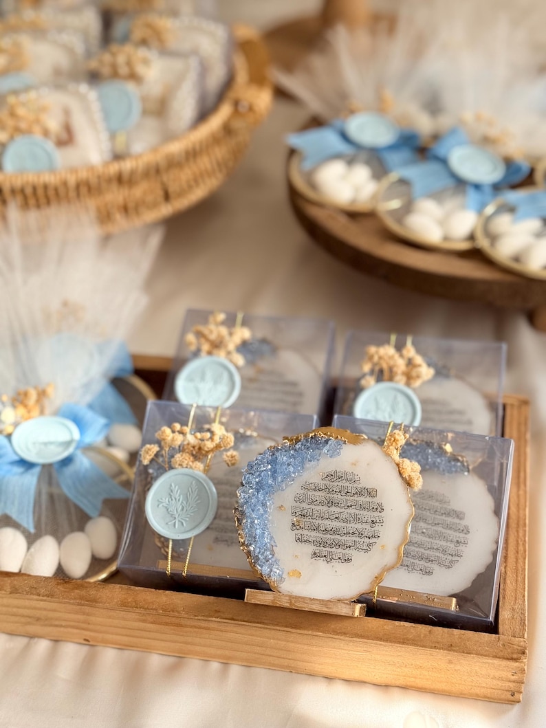 Islamic Baby Shower Present Set, Mini Quran, Tasbih, Ayatul Kursi Decor bild 5