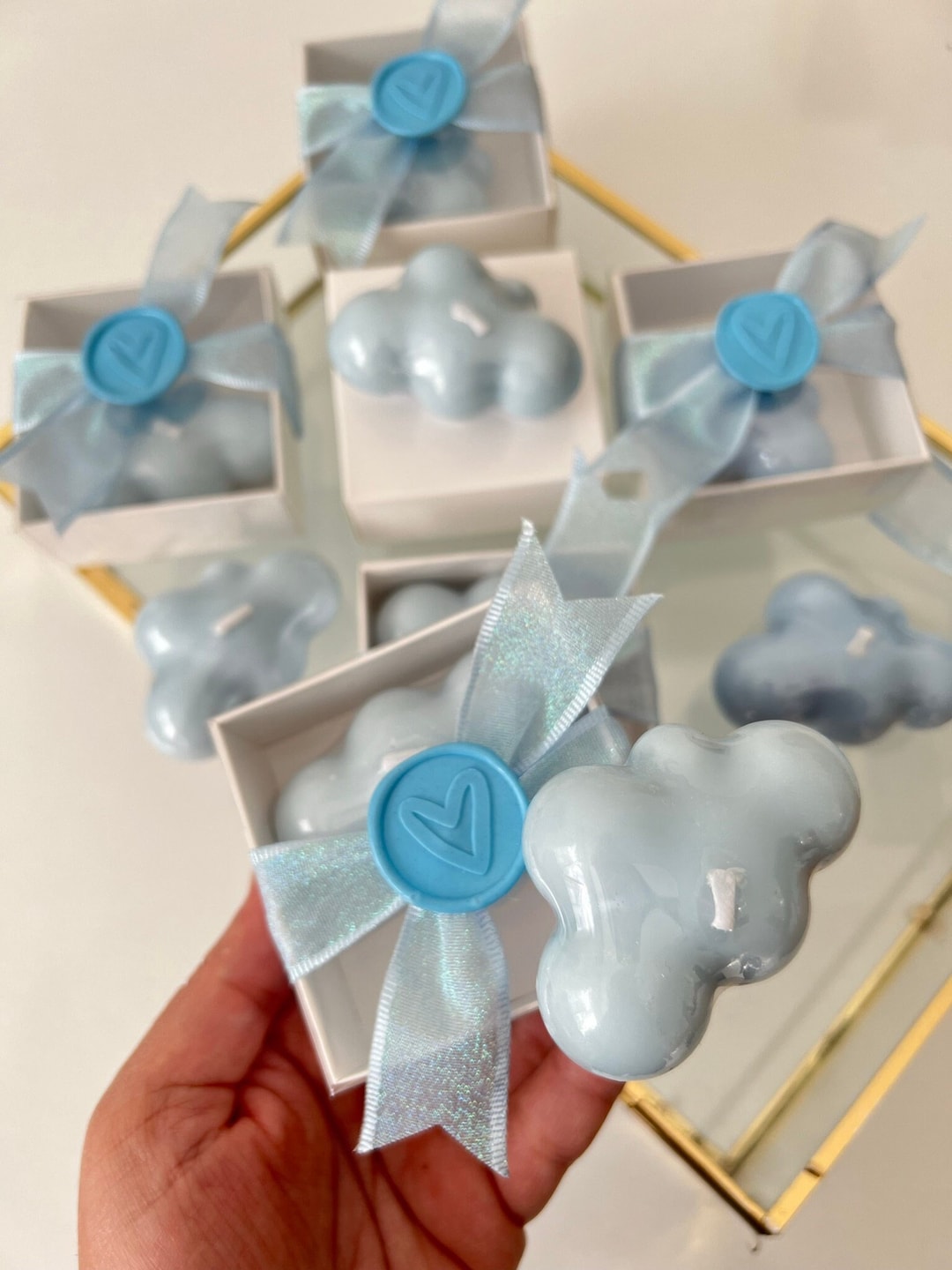 Cloud Baby Shower Favors: Personalized Soy Wax Candles - Etsy