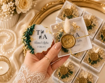 Personalized Wedding Magnet Favor Box, Custom Save the Date Keepsake, Bridal Shower Gift