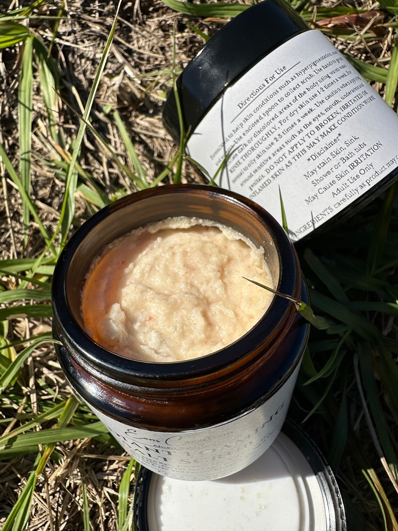 Radiant Foaming Salt Scrub, Skin Scrub, Turmeric Scrub, Exfoliating