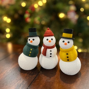 Articulated Snowman, Fidget, 3D Printed Snowman