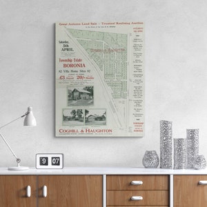 Boronia Östliche Vororte von Australien Vintage Map 1922 Landkarte Landkarte Alte Karte Antiker Druck Poster Wand Kunst Retro Wohnkultur Geschenk