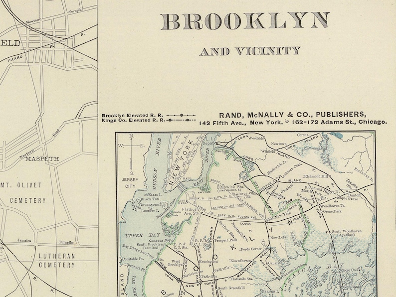 Brooklyn Map 1903 Old New York - Il 794xN.5300132503 Gick
