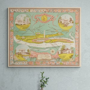 Washington dc mapa flor de cerejeira 1937 mapa antigo ilustrado antigo impressão americana poster pictórico arte da parede do vintage retro decoração para casa presente