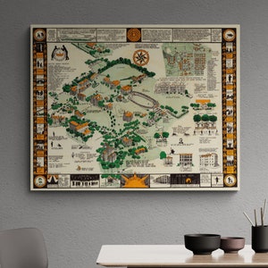 Retro Karte Siracuse Universität 1928 Vogelperspektive bildhafte alte Karte Antiker Druck Plakat Wand Kunst Retro Wohnkultur Geschenk