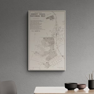 Vintage Karte Chatswood West Sydney 1904Harnett Plantage Verkaufsstraßen Alte Karte Antiker Druck Poster Wand Kunst Retro Wohnkultur Geschenk
