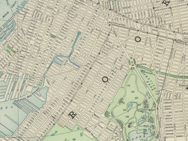 Brooklyn Map 1903 Old New York - Il 794xN.5300132579 94mn