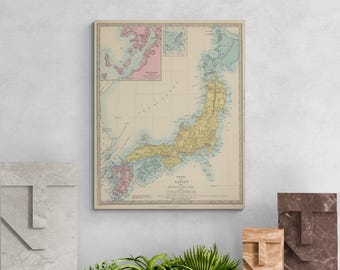 1850年の日本の世界地図 – ペリー提督来航と近代化以前の鎖国時代の