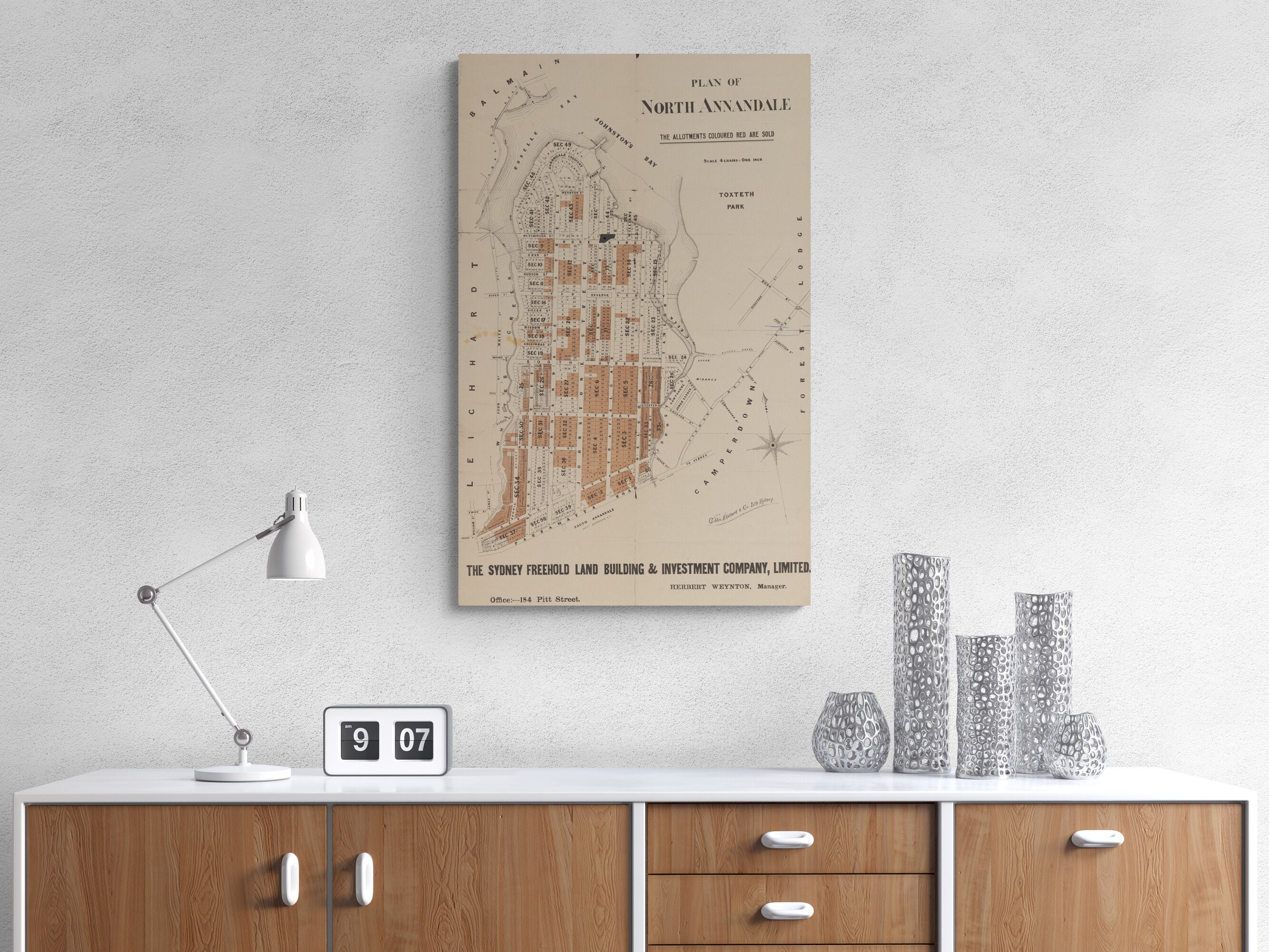 North Annandale Vintage Estate Sales Map 1900 Roselle Bay Glebe