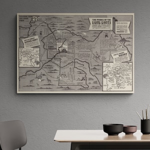 Mapa vintage del Parque Nacional Sequoia 1937 Antiguo mapa de viaje NPS Impresión antigua Cartel ilustrado Arte de pared Retro Decoración del hogar Regalo