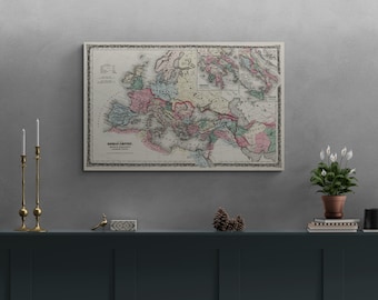 Antike Römische Reich Karte Print: Retro Wand Kunst Poster