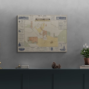 South Dudley Vintage Finca 1910 Wonthaggi South Gippsland Streets Alte Karte Antiker Druck Plakat Wand Kunst Retro Wohnkultur Geschenk