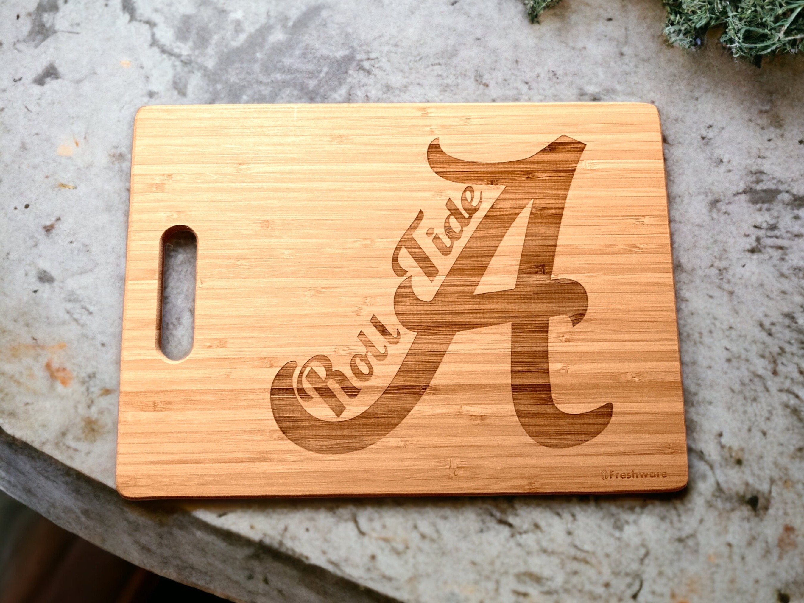 Alabama Crimson Tide Football. Laser Etched Wooden Kitchenaid 