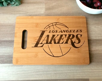 Los Angeles Lakers Laser Engraved Cutting board, charcuterie board, serving tray