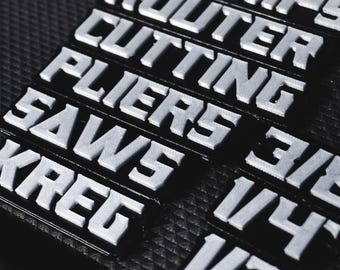 Custom Magnetic Toolbox Labels – Tool Drawer labels – Garage & Shop Organization