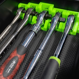 Supporto magnetico a cricchetto per cassetta degli attrezzi (1/4, 3/8, 1/2) Modulare / Portaoggetti a cricchetto / Organizzatore per utensili