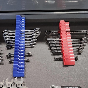 Wrench Organizer Metric Or SAE | Toolbox Insert for Combination Wrenches | Drawer Tool Storage