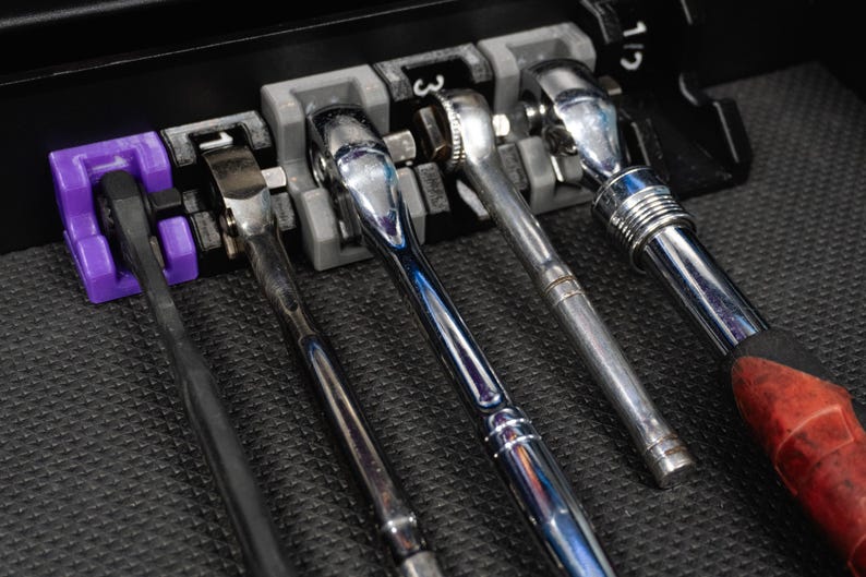 Magnetic Ratchet Holder for Toolbox (1/4, 3/8, 1/2) Modular | Ratchet ...