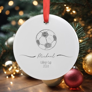 Soccer Ornament Custom Ornament Christmas Ornament Soccer Gifts Soccer Mom Personalized Ornament Soccer Dad Gift Soccer Girl Soccer Awards