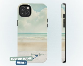 Personalized Phone Case, Beach Phone Case Boho Summer, Custom Phone Case Gift For Her, Cell iPhone 15 Pro Plus Max Mini 14 13 12 11 X XR XS