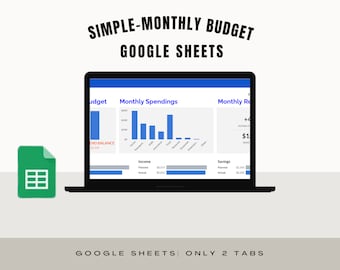 Simple Easy to Use Budget Planner for Google Sheets, Monthly Budget Spreadsheet, Budget Tracker, Weekly Budget Template, Budget, Budgeting