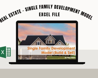 Real Estate - Single Family Development Model Pro-Forma Template