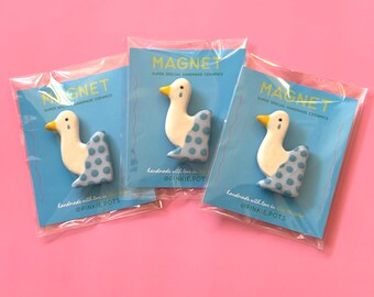 Ceramic Magnet - Duck with Teardrop