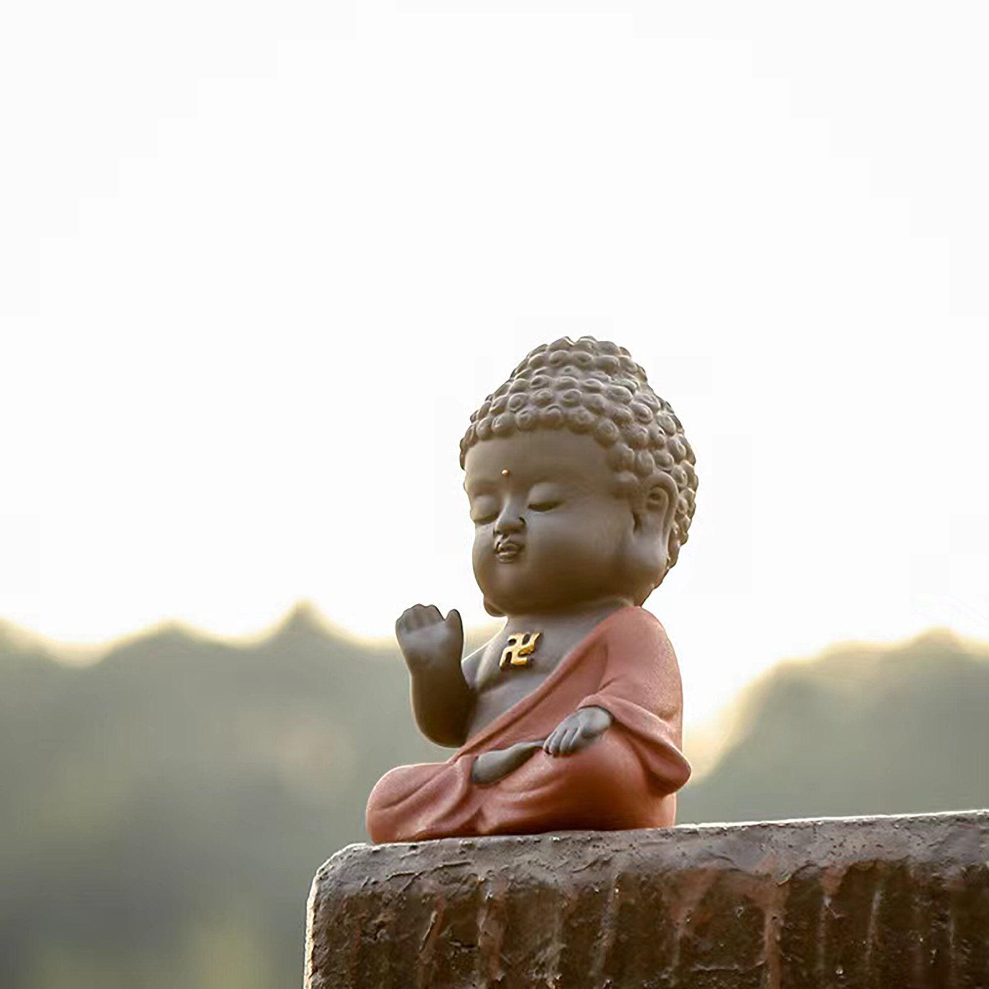 ミニ Zisha 粘土仏像: 禅庭の装飾 - Etsy 日本