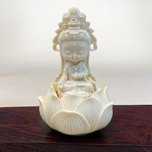 Baby Guanyin Bodhisattva | Bodhisattva Avalokitesvara Statue | Bodhisattva-Statue | Niedliche Zen-Statue Indoor-Statue