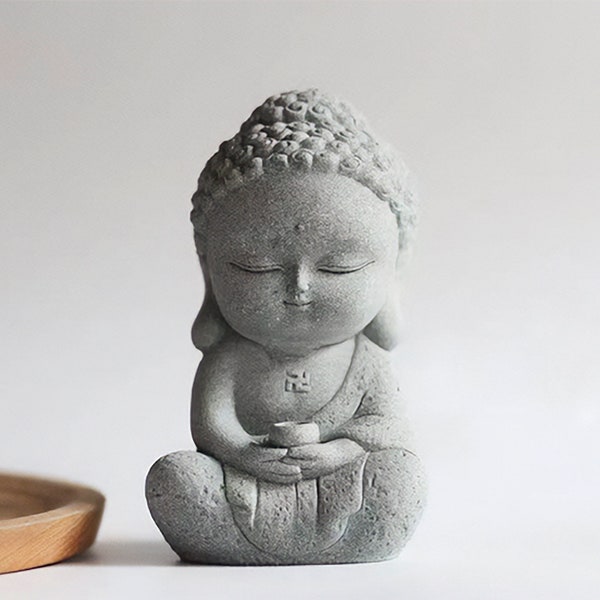 Mini Meditating Buddha Statue | Buddha Sandstone Sculpture | Zen Statue | Tiny Zen Garden Statue |