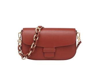 Elsa Red Genuine Leather Bag