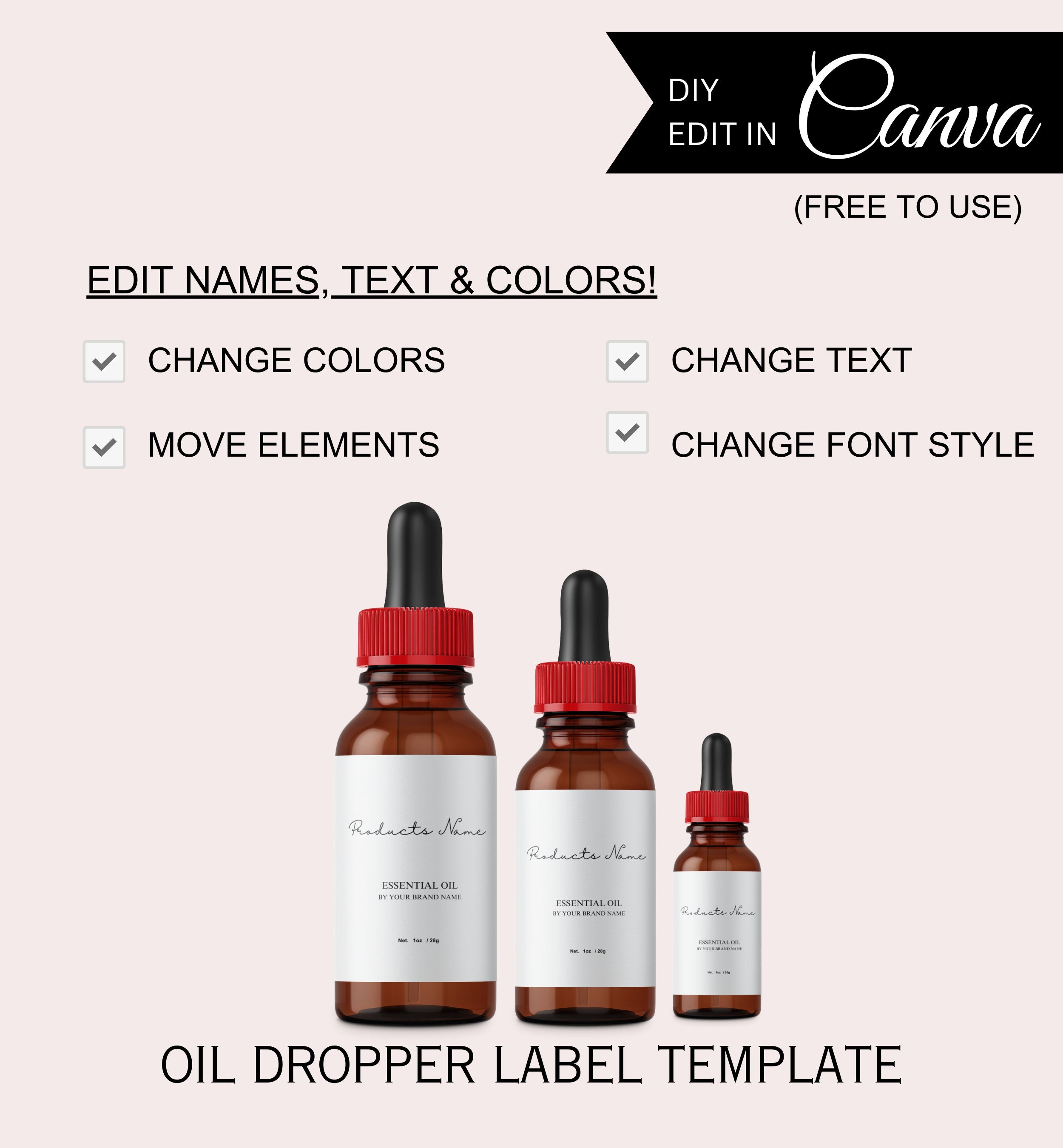 Product Label Custom Template Body Oil Label Template Essential Oil