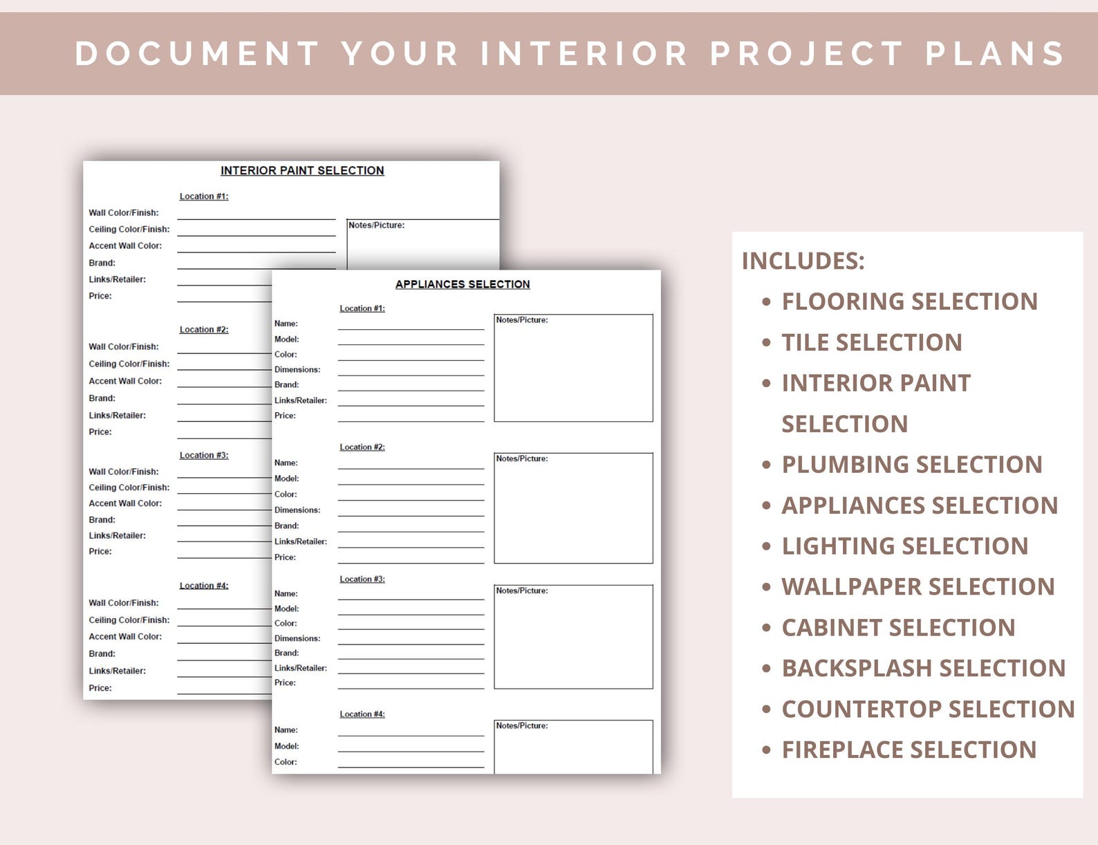 Home Building Planner Bundle: New Construction & Renovation (google ...
