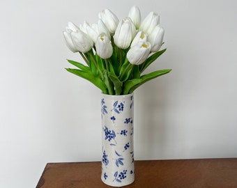 Ceramic Vase, Handmade Ceramic Vase, Handmade Vase, Navy Vase, Handmade Decor, Handmade Pottery, Flower Vase