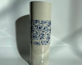 Ceramic Vase, Handmade Ceramic Vase, Handmade Vase, Navy Vase, Handmade Decor, Handmade Pottery, Flower Vase