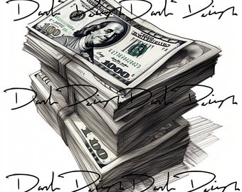 MONEY PNG, STACK of Money, 100 Dollar Bill Png, Money Clipart, Trending Png, Digital Download Pintable Money Background Cash Clipart Png