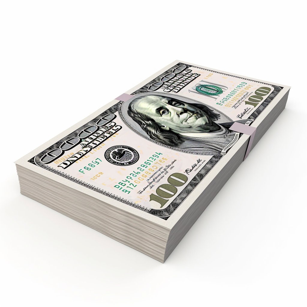 MONEY PNG STACK of Money 100 Dollar Bill Png Money Clipart Etsy
