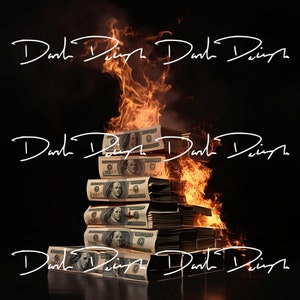 Burning Money, STACK of Money, 100 Dollar Bill Png, Money Clipart, Trending Png, Digital Download Pintable Money Background Cash Clipart Png