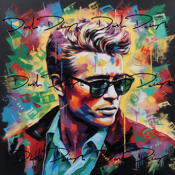 James Dean Painting PNG, Clipart, Retro