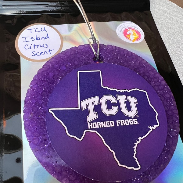 TCU Car Freshie | Football | Car Freshie | Texas Christian University | Horned Frog | Custom Glitter Freshie| College Football
