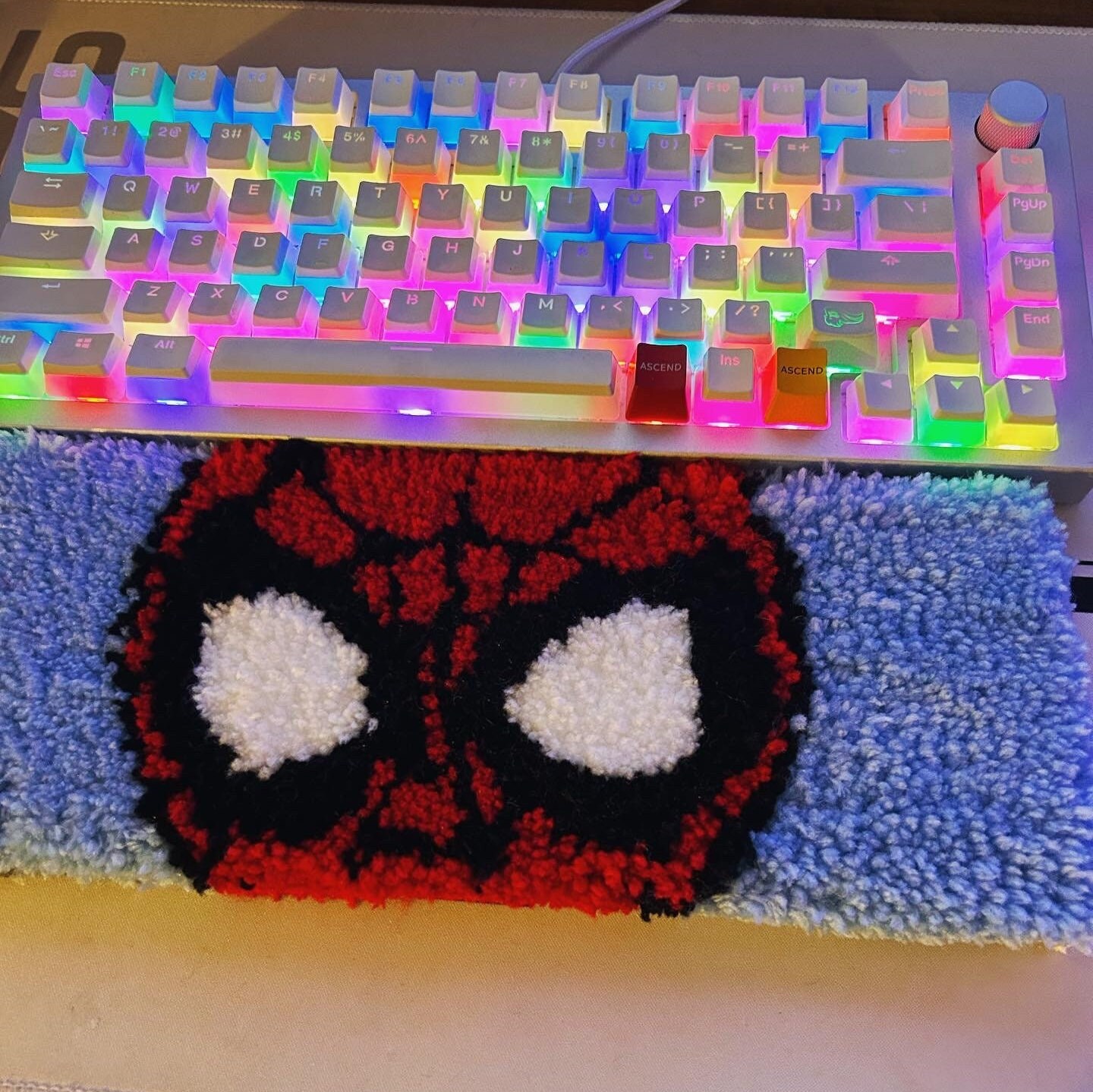 Tufted Keyboard Wrist Rest Rug 100 Percent Handmade Etsy