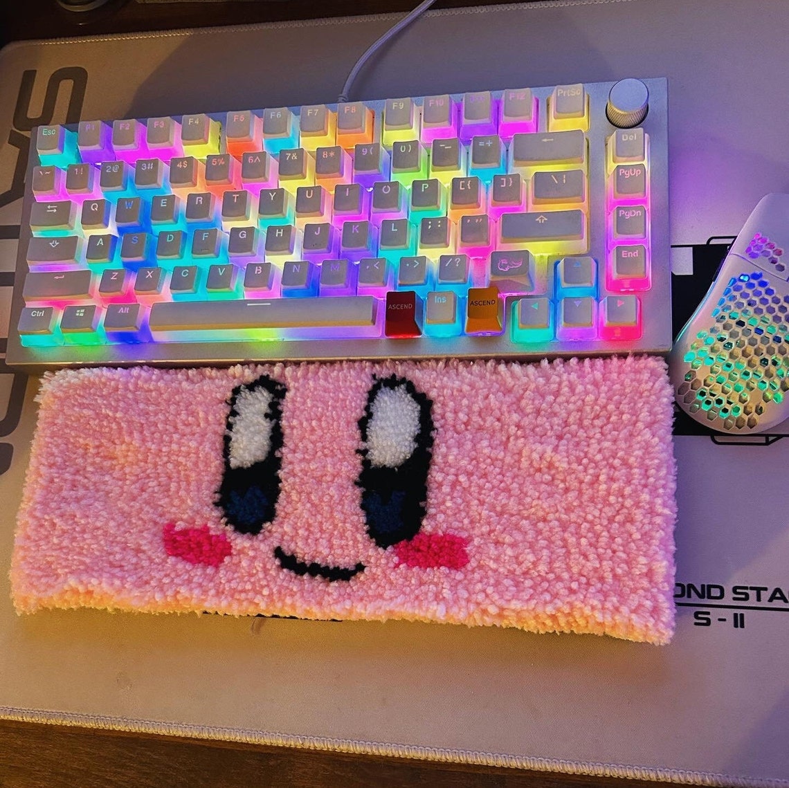 Tufted Keyboard Wrist Rest Rug, 100 Percent Handmade Etsy