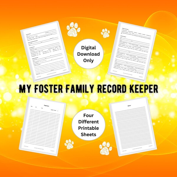 Pet Info Record - Etsy