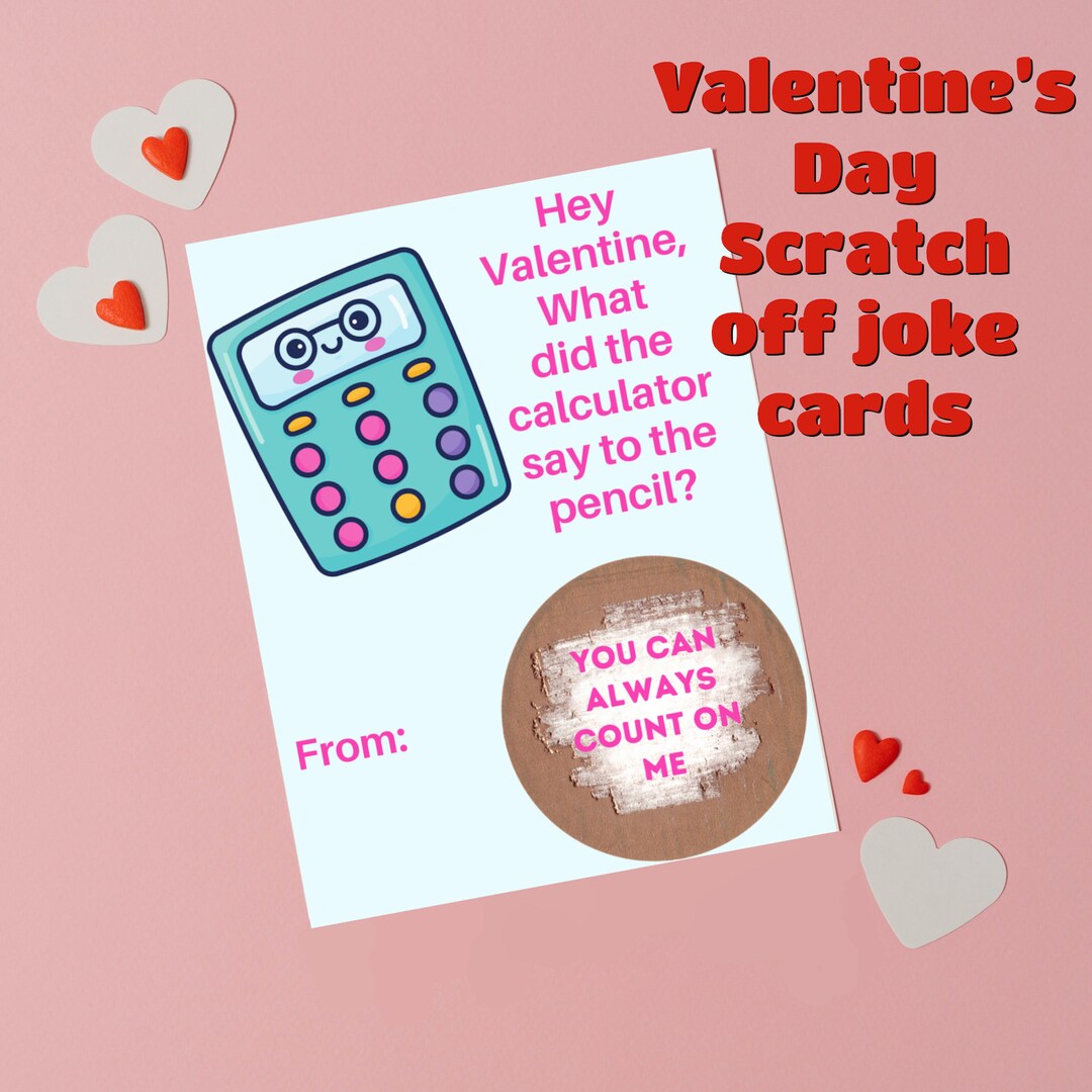 Scratch off Valentine's Day Cards Kids Valentines Joke Etsy