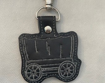 Covered Wagon Pioneer Trek LDS Key Chain Souvenir