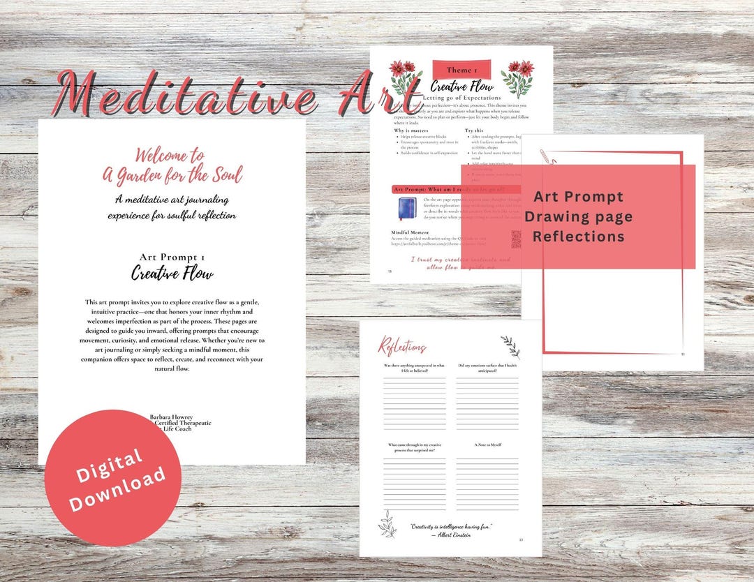 Creative Flow – Meditative Art Journal Prompt (printable PDF), Self ...