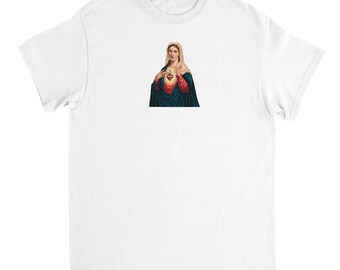 Mary - Camiseta unisex de cuello redondo de peso pesado