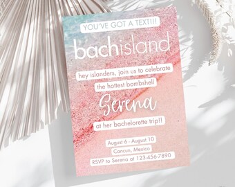 Invito per festa di addio al nubilato a Bachisland: tema Love Island (download digitale)